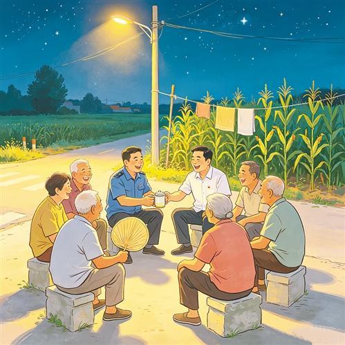 商丘乡村“干群夜话”走红：夏夜纳凉有了新模样