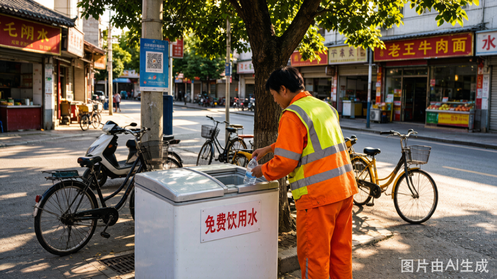 【商丘】虞城爱心冰柜六年免费送出20万瓶水 12处补给点传递全城清凉