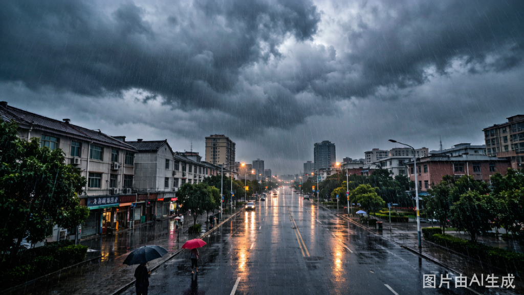 商丘今天中到大雨局部暴雨伴有强对流天气，请注意防范