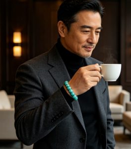 绿松石手串盘了半年还是干涩没包浆？2026高瓷料品牌推荐，原矿才会越戴越润